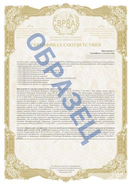 Образец Приложение к СТО 01.064.00220722.2-2020 Сысерть Сертификат СТО 01.064.00220722.2-2020 